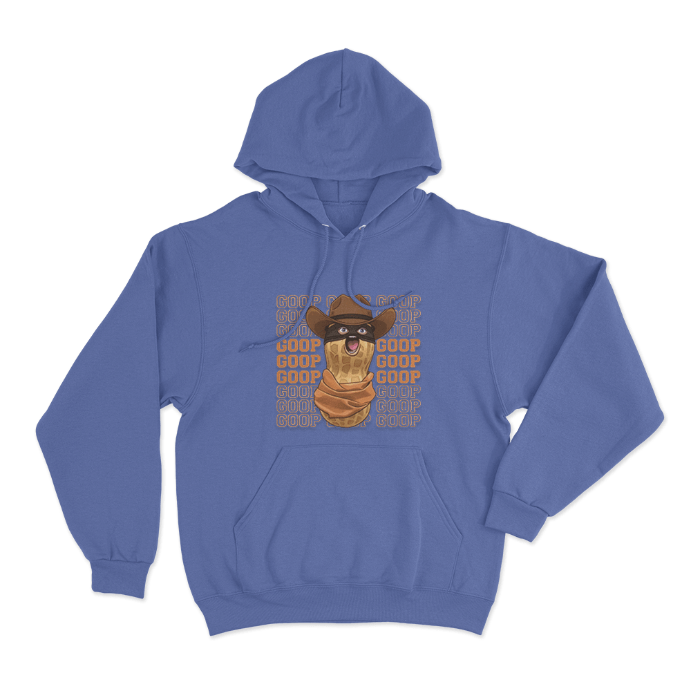 Goop Cowboy Peanut Unisex Hoodie Blue Goop Cowboy Peanut Unisex Hoodie Blue