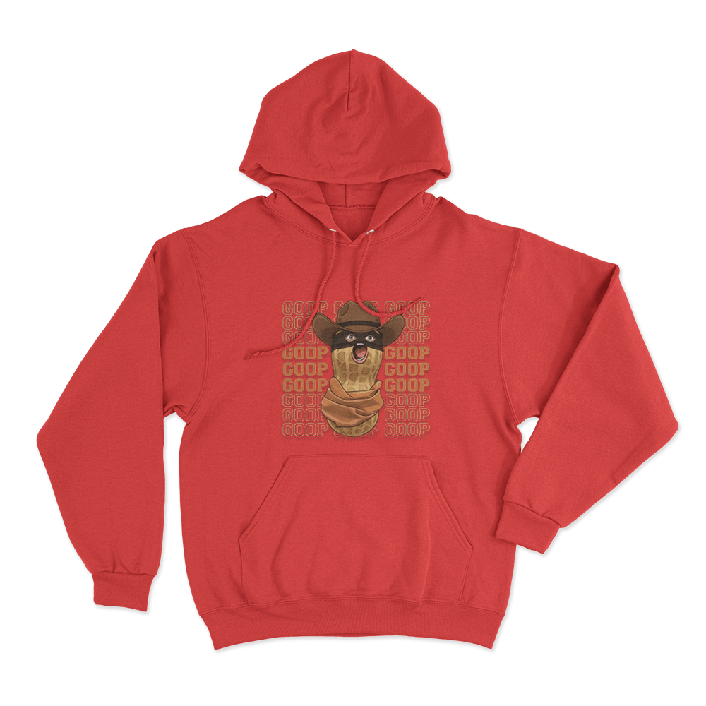 Goop Cowboy Peanut Unisex Hoodie Red Goop Cowboy Peanut Unisex Hoodie Red