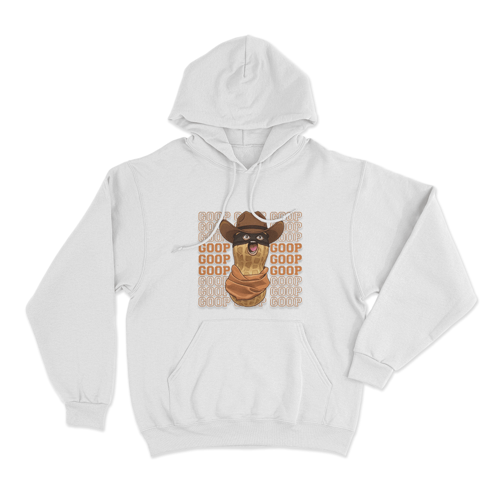 Goop Cowboy Peanut Unisex Hoodie White Goop Cowboy Peanut Unisex Hoodie White