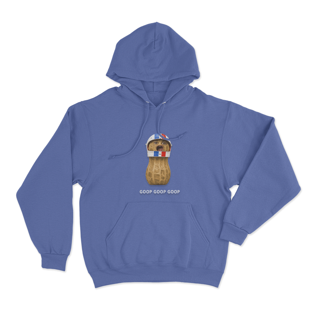 Goop Goop Goop Racing Peanut Unisex Hoodie Blue Goop Goop Goop Racing Peanut Unisex Hoodie Blue