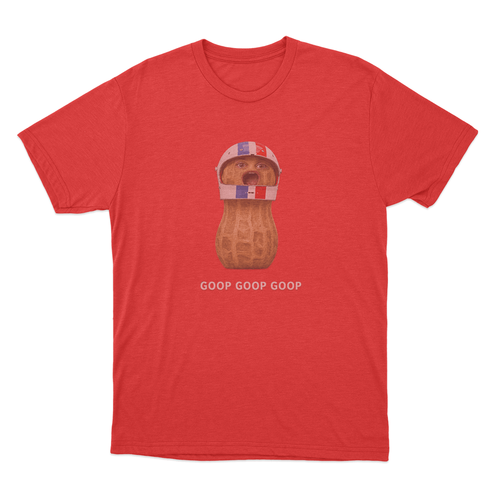 Goop Goop Goop Racing Peanut Unisex T Shirt Red Goop Goop Goop Racing Peanut Unisex T Shirt Red
