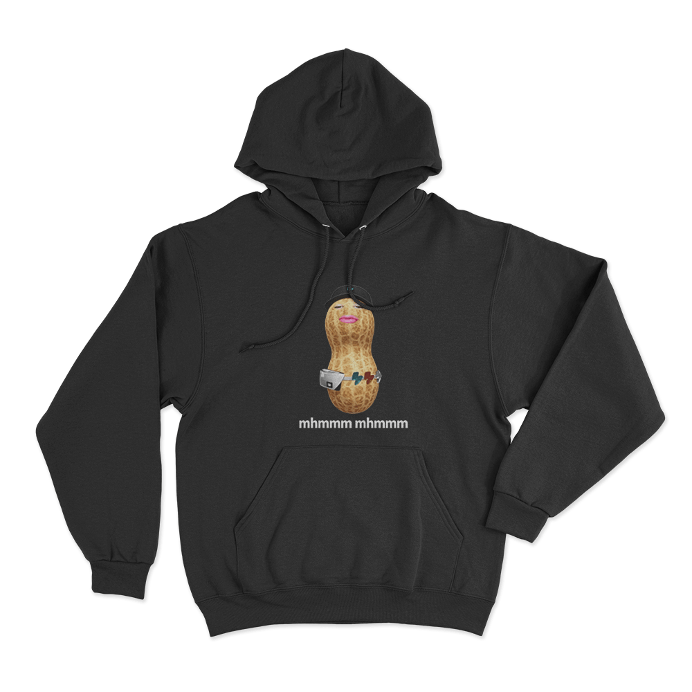 Mhmmm Mhmmm Peanut Unisex Hoodie Black Mhmmm Mhmmm Peanut Unisex Hoodie Black